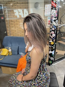 ラフ(LAFF) #バレイヤージュ#グレージュカラー#ボブウルフ#ココアベージュ