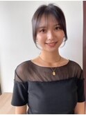 可愛い後れ毛ポニー