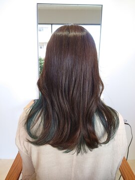 スーリール 箱崎店(Sourire) グリーンインナーカラー