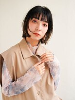 ジュール サウス 新宿南口(Joule South) ミディアムヘア/斜めバング/グレージュカラー/新宿