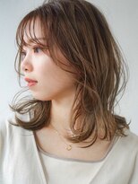 ヘアーループレル(Hair ruup Rell design works)&nbsp;柔らかなモカベージュのレイヤースタイル
