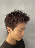 スパイキーショートボックスショートツイストパーマ
