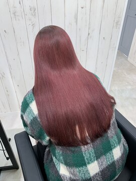 ワク 藤沢店(waku) ピンクレッド/ケアブリーチ