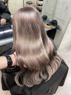 ルート 南堀江(route) ミルクティーグレージュ/艶髪/イメチェン/前髪カット/堀江