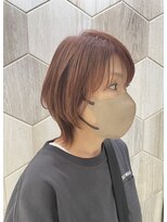 ビューティドレッセヤマノ 池袋パルコ(Beauty Dresse YAMANO)&nbsp;【白髪ぼかし】ショートウルフ/ウルフ/ピンクオレンジ/白髪染め