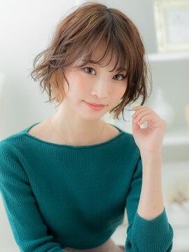 モッズヘア 越谷(mod's hair) イヤリングカラー韓国風ゆるふわボブパーマh3越谷20代30代40代