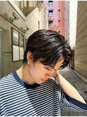 艶センターパートニュアンスパーマダークアッシュ韓国マッシュ