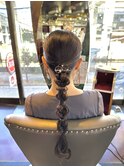 編みおろし お呼ばれヘア タイト