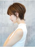 20代30代大人可愛いエアリーショートブラウン透明感