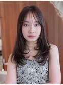 韓国レイヤー顔周りカット透明感カラー髪質改善艶髪シースルー