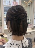 お呼ばれに♪ボブ×ふわふわハーフアップ