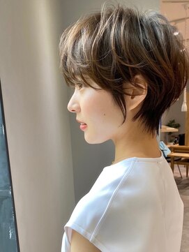 ビューブルー 亀戸錦糸町(VIEW BLUE) 暗めカラーグランマッシュショートボブパーマ