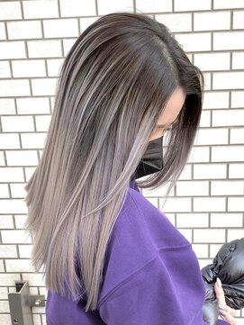 アポロ 横浜駅店(apollo) xバレイヤージュ/ホワイトグレージュ/レイヤーカット