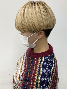 キューズ クラブ(cuz KLUB) 【cuzKLUB】マッシュショート×ブリーチカラー＊池袋