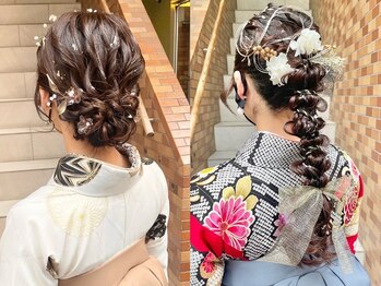 ネオリーブ チロル 横浜西口店(Neolive CiroL.)の写真/［2026年卒業式予約受付中］袴着付け×トレンド感満載のヘアセット♪大切な日をもっと素敵に[横浜駅]