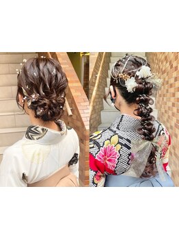 ［2026年卒業式予約受付中］袴着付け×トレンド感満載のヘアセット♪大切な日をもっと素敵に[横浜駅]