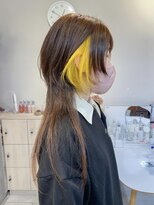 テトラ バイ ネオリーブ 横浜西口店(tetra by neolive)&nbsp;インナーカラーイエローカラーブリーチ髪質改善横浜駅