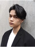 シャドウパーマルーズパーマセンターパート大人メンズヘア