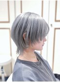 ショートウルフ×ダブルカラーシルバー