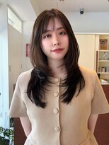 バサ 江古田店(BASSA) ロングハッシュ/olive gray 【会話控えめ美容師Runa】
