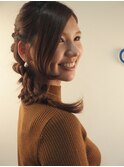 大人スタイル編み込みヘア