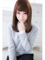 アンジュ ヘアー(Ange hair)&nbsp;アンジュヘアー　流し前髪の大人かわいいワンカールスタイル