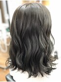 ゆる巻きミディアムボブ