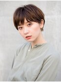 大人かわいい小顔ワンレン{エアリーショート/ミニマムボブ/ボブ}