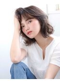 大人センターパートのお洒落ボブ☆ラボスタイル
