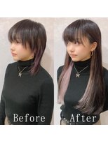 あるじゃんすー 渋谷店&nbsp;ホワイトピンク×ブラック#シールエクステ#小顔ヘア#ベース#渋谷