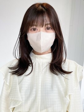 アルバム 池袋(ALBUM) ワンカールレイヤー_グレージュカラーボブウルフ_ba420611