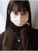 【白川】20代30代40代ぱっつん前髪オリーブグリーン23.2.15
