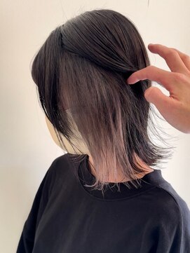 ビビグランジュテ(BiBi) インナカラー×シルバーアッシュ☆イヤリングカラー/20代30代