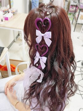 カラエク付きあみたらしハートアレンジ