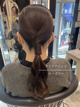 アピッシュ ギンザ(apish ginza) タイトアレンジ/編みおろしアレンジ/ローポニー/お呼ばれヘア