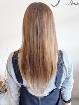 レポヘアー(Repos hair) 20代30代40代大人可愛いミルクティーアッシュ透明感ストレート