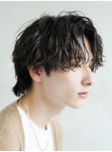 福岡天神シャドウパーマセンターパートツイストスパイラルパーマ