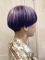 ヘアーリゾートガーデン 南林間店(Hair Resort Garden)&nbsp;アンブレラカラー/パープル×ミルクティー/ダブルカラー
