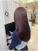 レッドブラウンダブルカラーケアブリーチインナーカラー