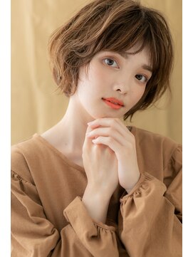 カバーヘア イヴ 戸頭店(COVER HAIR EVE) 透明感カラーオンブレマッシュパーマミニボブ311X戸頭20代30代