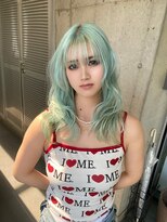 ガルボ ヘアー(garbo hair) ハイトーン水色ペールカラー高知美容院