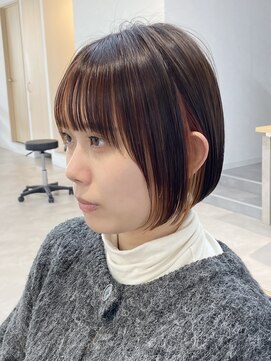 トト 船橋店(toto.) ☆秋色くすみベージュ黒髪ボブルフネビージュ小顔ワンレン[船橋