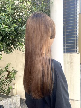 ココカラヘアー ニコ(cococara hair nico) ブリーチなし/髪質改善/姫カット/顔まわりカット/ミルクティ