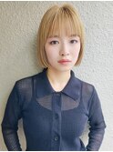 ハイトーンカラーライトグレーベージュ/ミニボブタッセルボブ