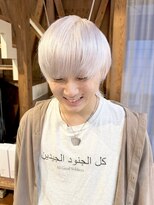 マニア(mania.)&nbsp;メンズハイトーンホワイトカラーマッシュトリプルカラーブリーチ