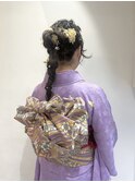 着付☆卒業式☆成人式☆編みおろしアレンジヘア
