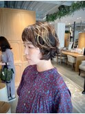 細めハイライト/ふんわりパーマ/20代30代40代50代