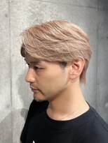 アンサム 下北沢店(UNSOME) センターパート/ウルフ/ミルクティーベージュ/メンズハイトーン