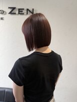 ヘアースタジオゼン アドバンス(hair studio Zen advance)&nbsp;切りっぱなしボブ/ピンクブラウン