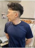 メンズカットフェードスキンフェード七三分けメンズパーマ
